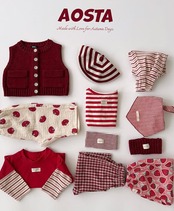 韓国子供服 / 26Autumn / Aosta / イチゴパンツ / 秋服 *S~XXL*