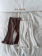 韓国子供服 / Mybebe / カットフリルブーツカット *XS~XL*