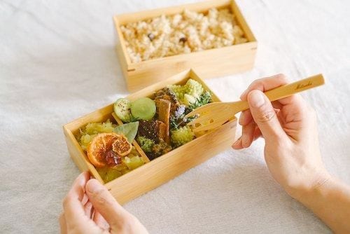 国産竹で作ったお弁当箱（長方形2段） | Yui to Wa