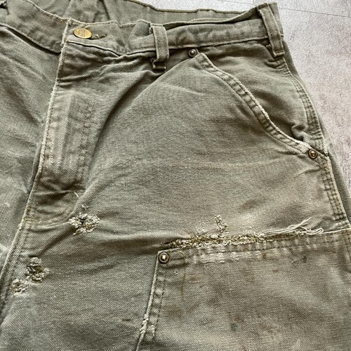 モスグリーン ダブルニー Carhartt B136 MOS 33×32 詳細写真13