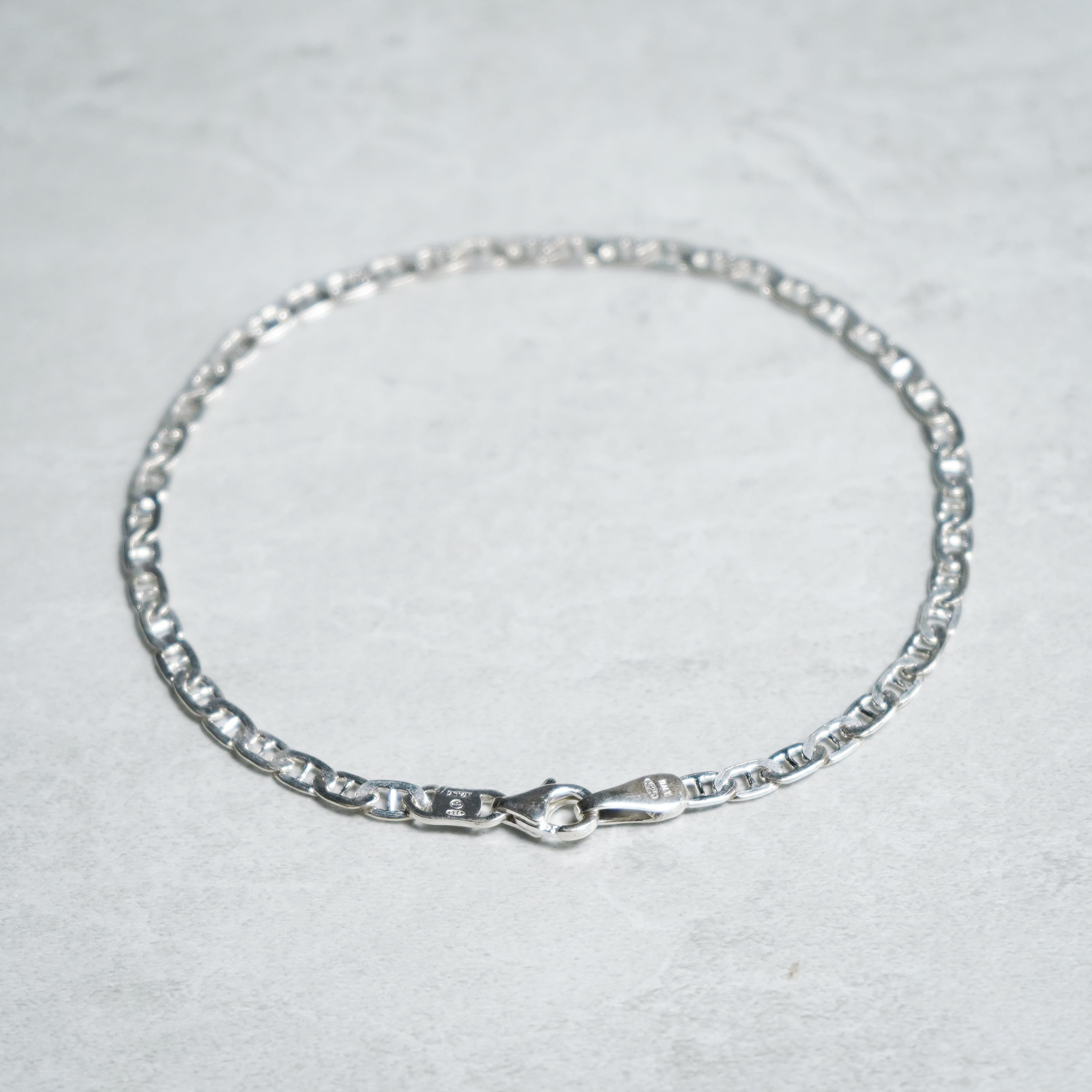 Italian Vintage Silver Marina Chain Bracelet イタリア ヴィンテージ