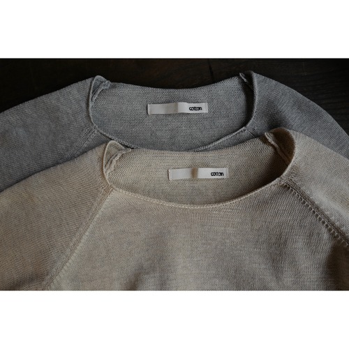 evam eva ｜dry cotton raglan pullover
