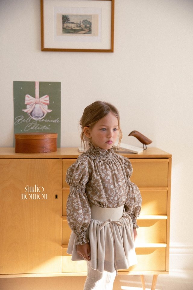 【予約商品】2025 冬 新作 STUDIO NOUNOU スタジオヌヌ 3色展開 ローズブラウス