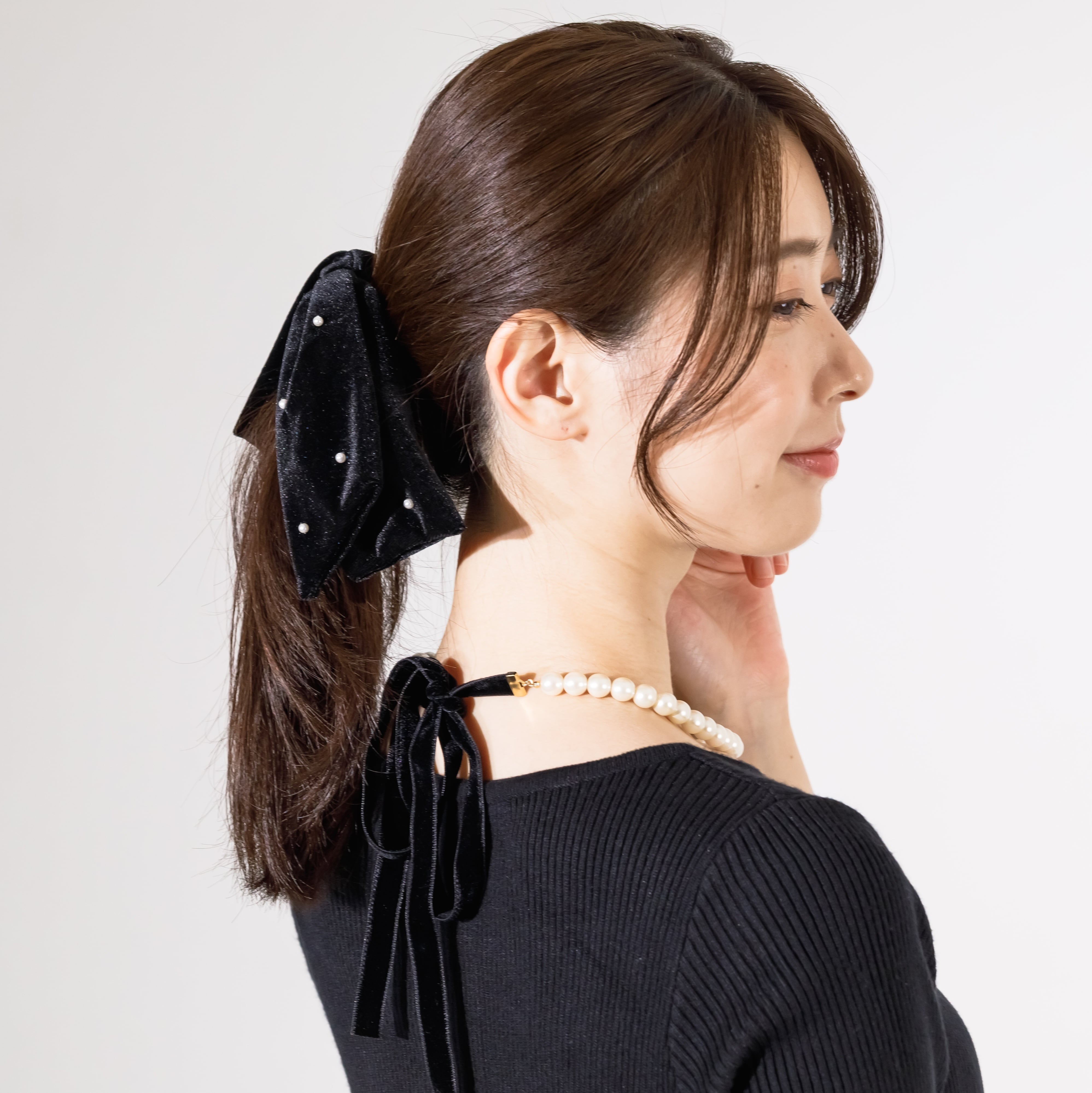 ベロアリュクスリボンバレッタ | ヘアアクセサリーブランド