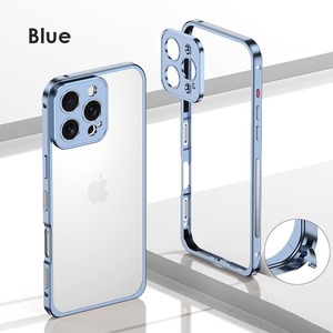 ◆iPhone 16/15/14/13/Pro/Pro Max/Plus/e◆Lock Metal Frame + Camera Cover Case / ロック メタルフレーム + カメラ カバー スマホケース