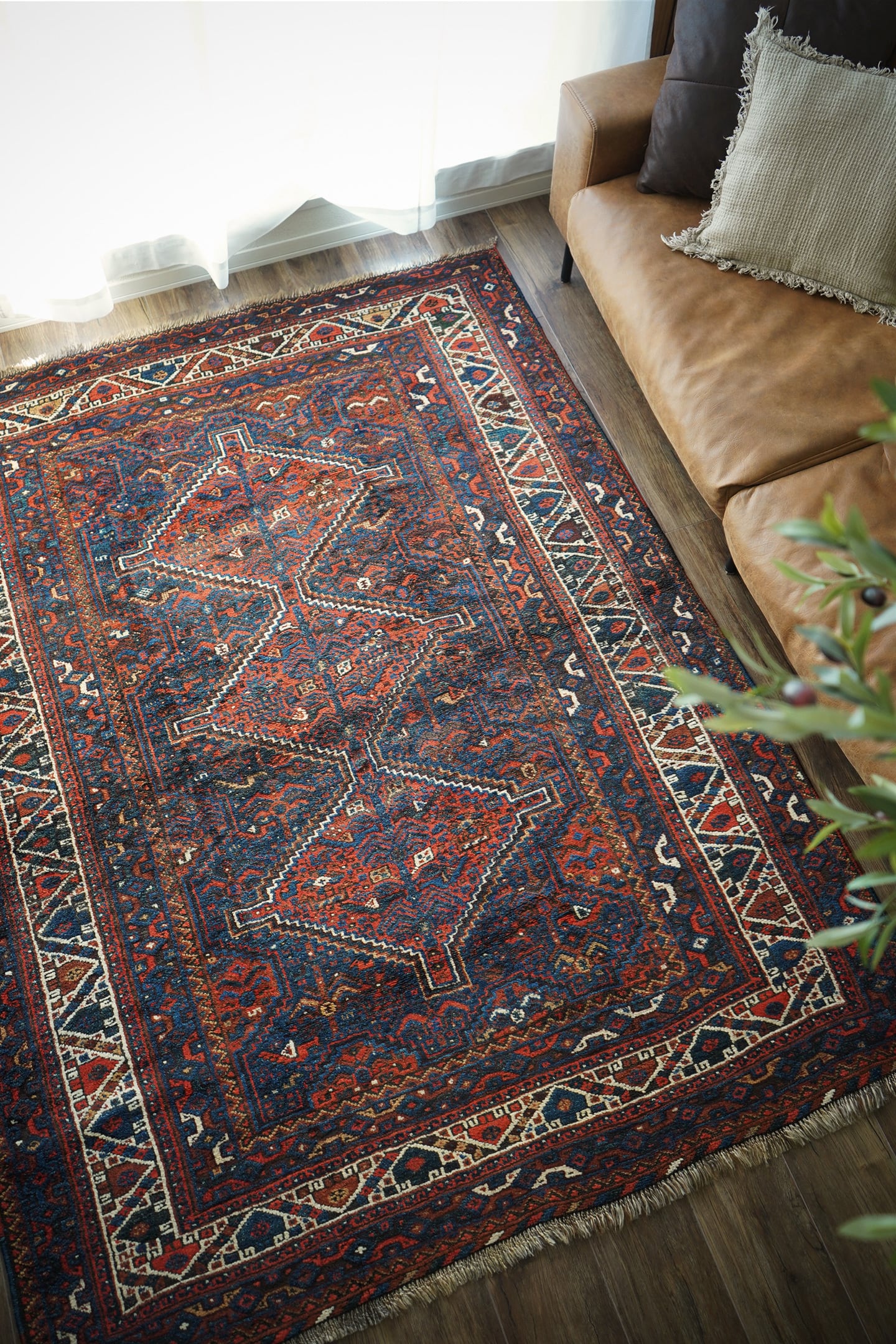 ヴィンテージ トライバルラグカシミリヤンアンテイーク絨毯 Bukhara rug Medium Size | ヴィンテージラグ専門店 TIME RUG （ペルシャ絨毯
