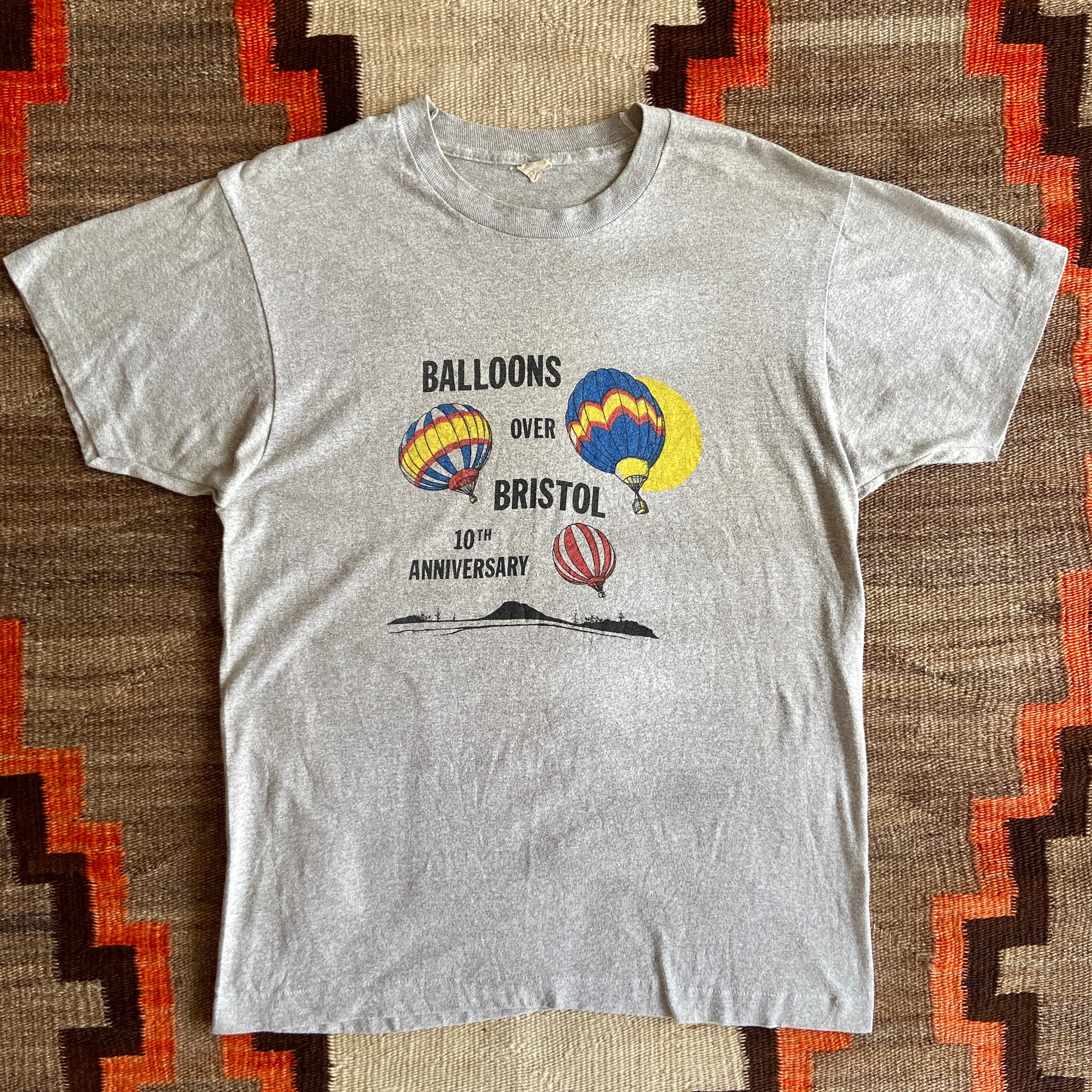 1980s Hot Air Balloon Tee XL Made in USA H039