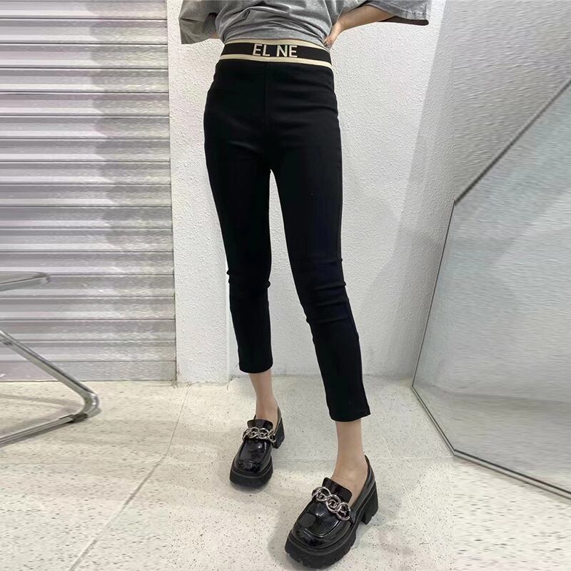 スプリングサマー薄手ハイウェストウェストレギンス 大きめサイズ 春物 夏物 ヨーロピアン ミックスインファッション83212021477