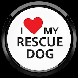 078番 ゴーバッジ I LOVE MY RESCUE DOG