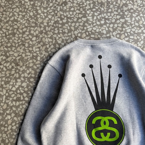 STUSSY / back print sweat size M
