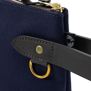 ZIPPED POUCH 3rd / DALBY CANVAS  NAVY