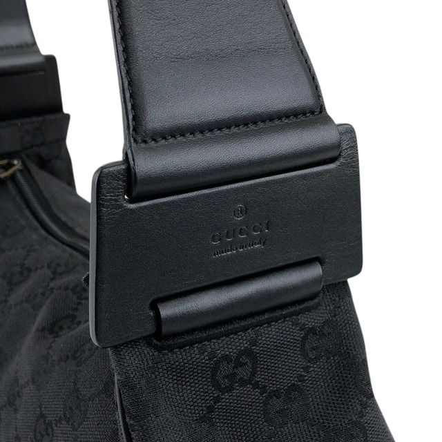 GUCCI グッチ GGキャンバス ショルダーバッグ ブラック ジャガード セミショルダーバッグ vintage ヴィンテージ オールド hgsb6r