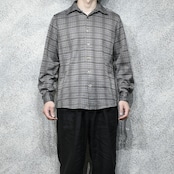 design check knit shirt brown