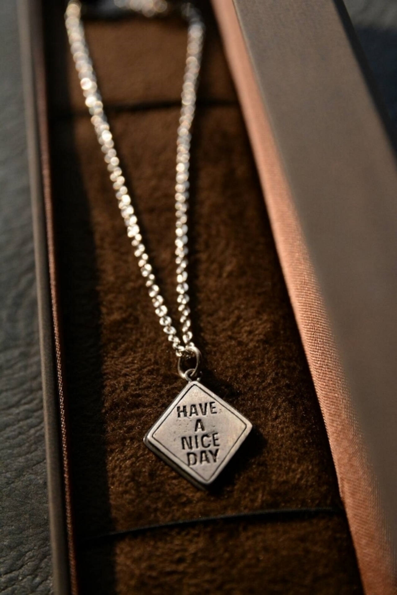 【DARGO】"HAVE A NICE DAY" Traffic Silver Necklace