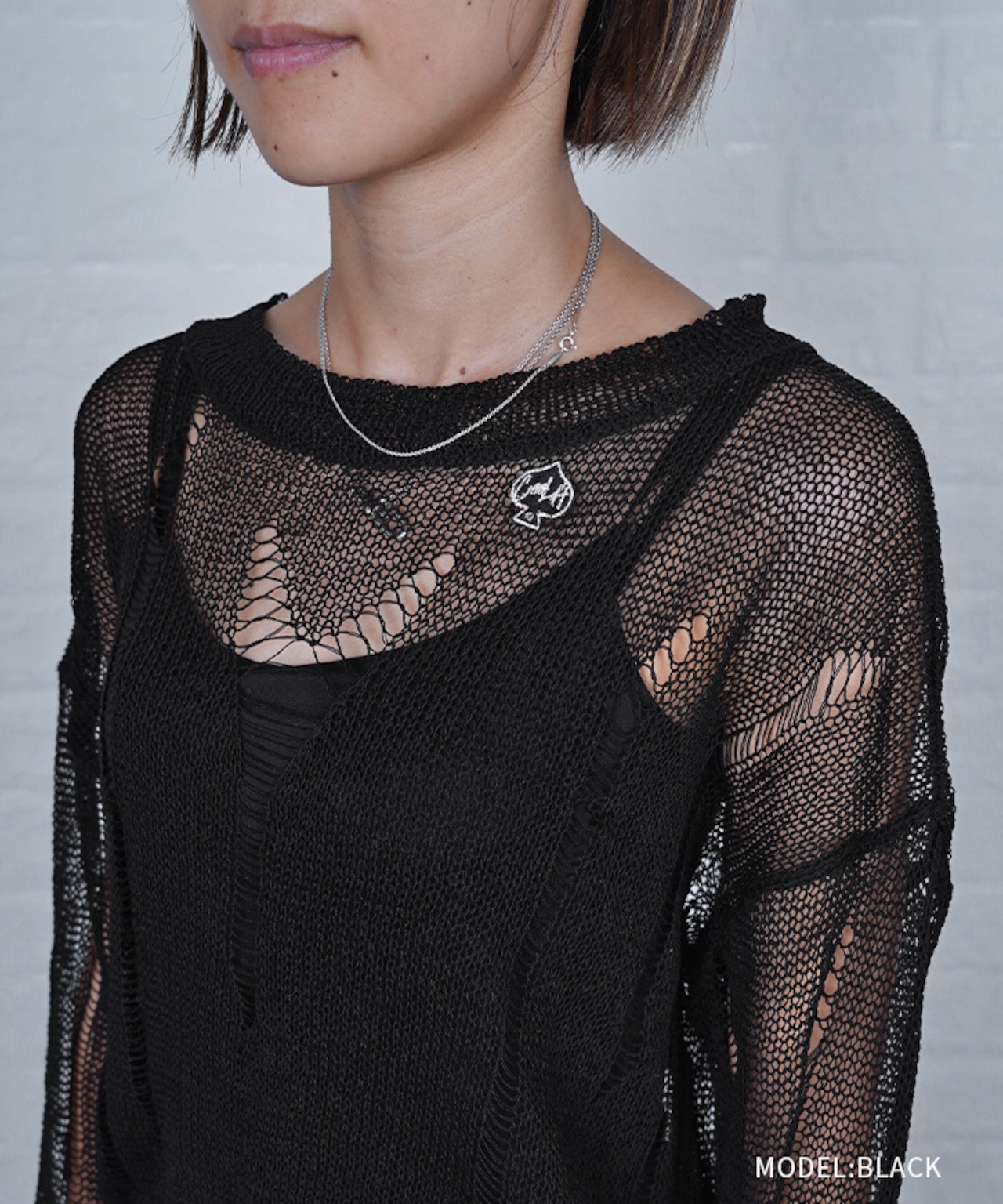 【直営限定ITEM】ローゲージダメージニット (GRAY) CQ-49013H