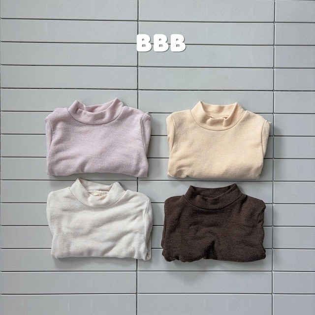 《予約》送料無料【Bella bambina】Solid Mock Neck Tee