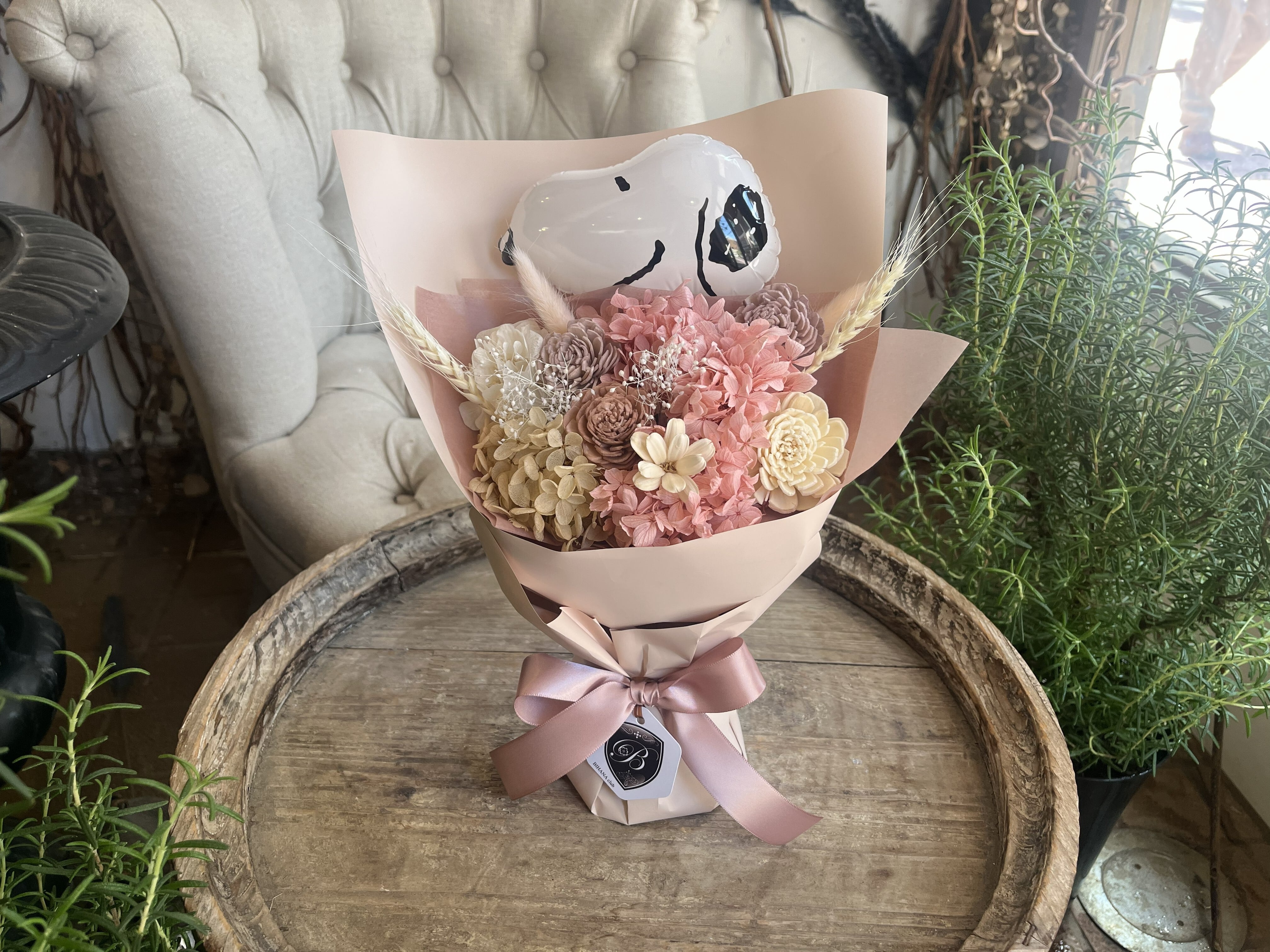 プリザーブドフラワー 花束 ギフト｜スタンディングブーケ（花瓶不要