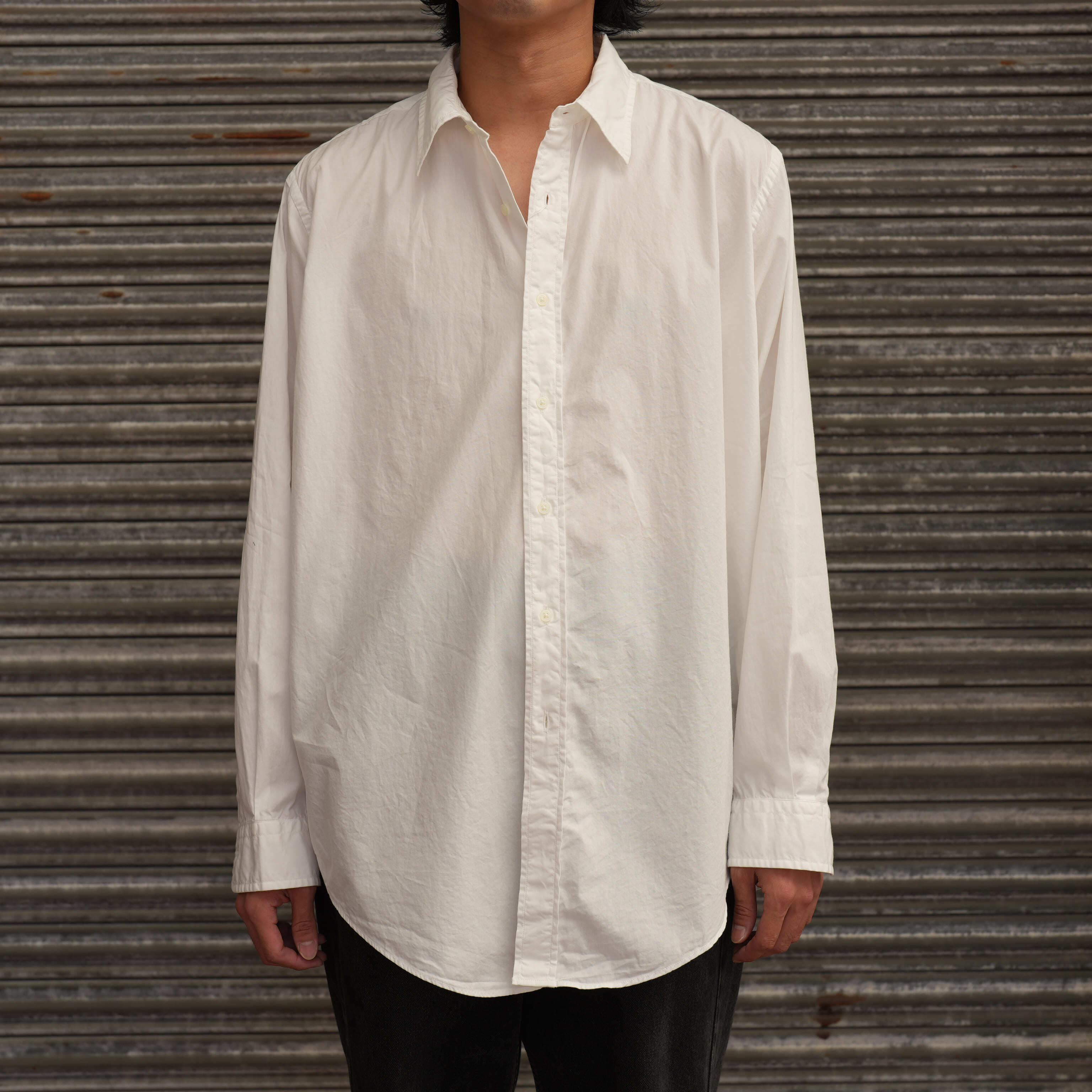 FOUNDOUR (ファウンダ) 26AW "COTTON BROAD REGULAR COLLAR SHIRT" -WHITE-