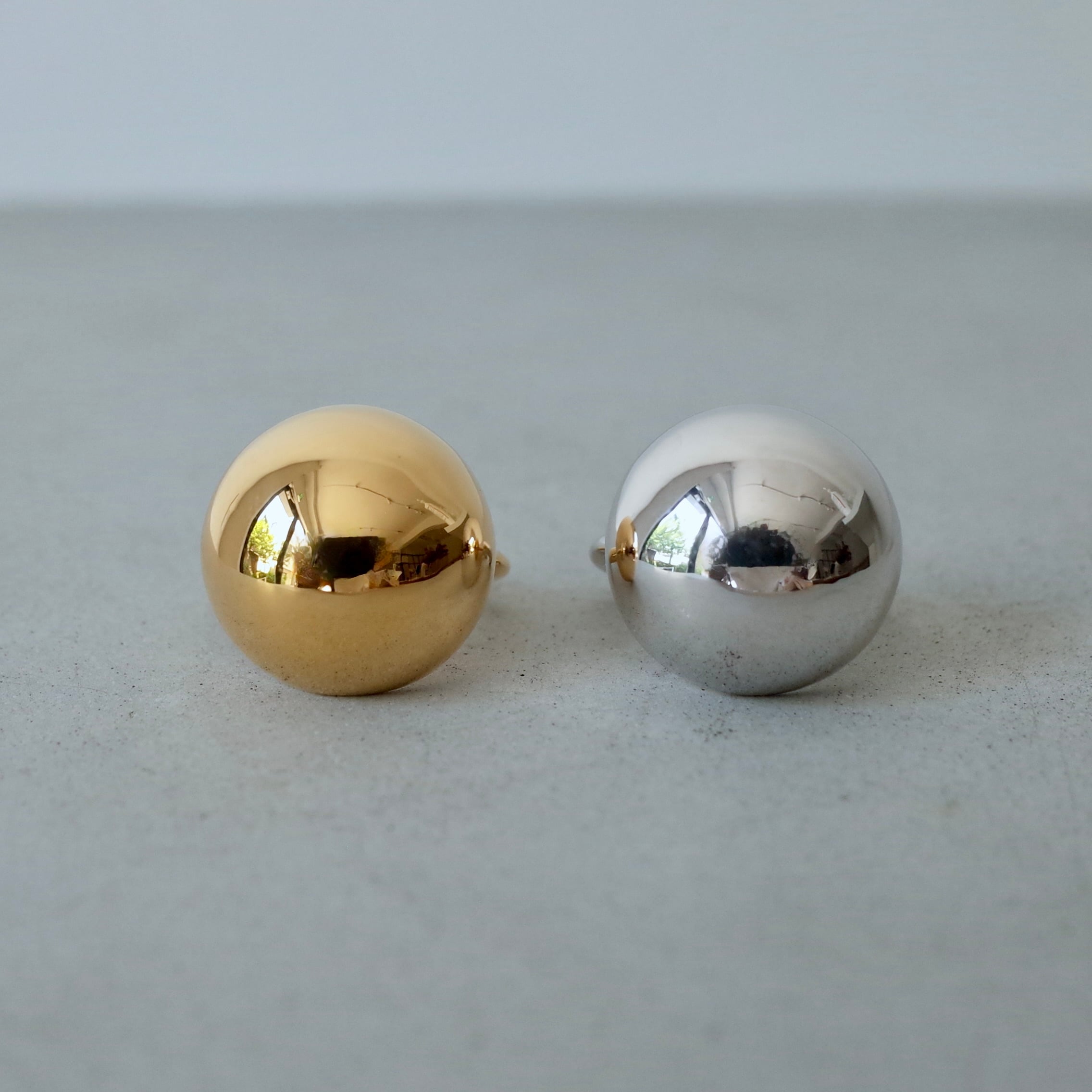 アクセサリー vintage gold&silver dome ring K10 925 vintage