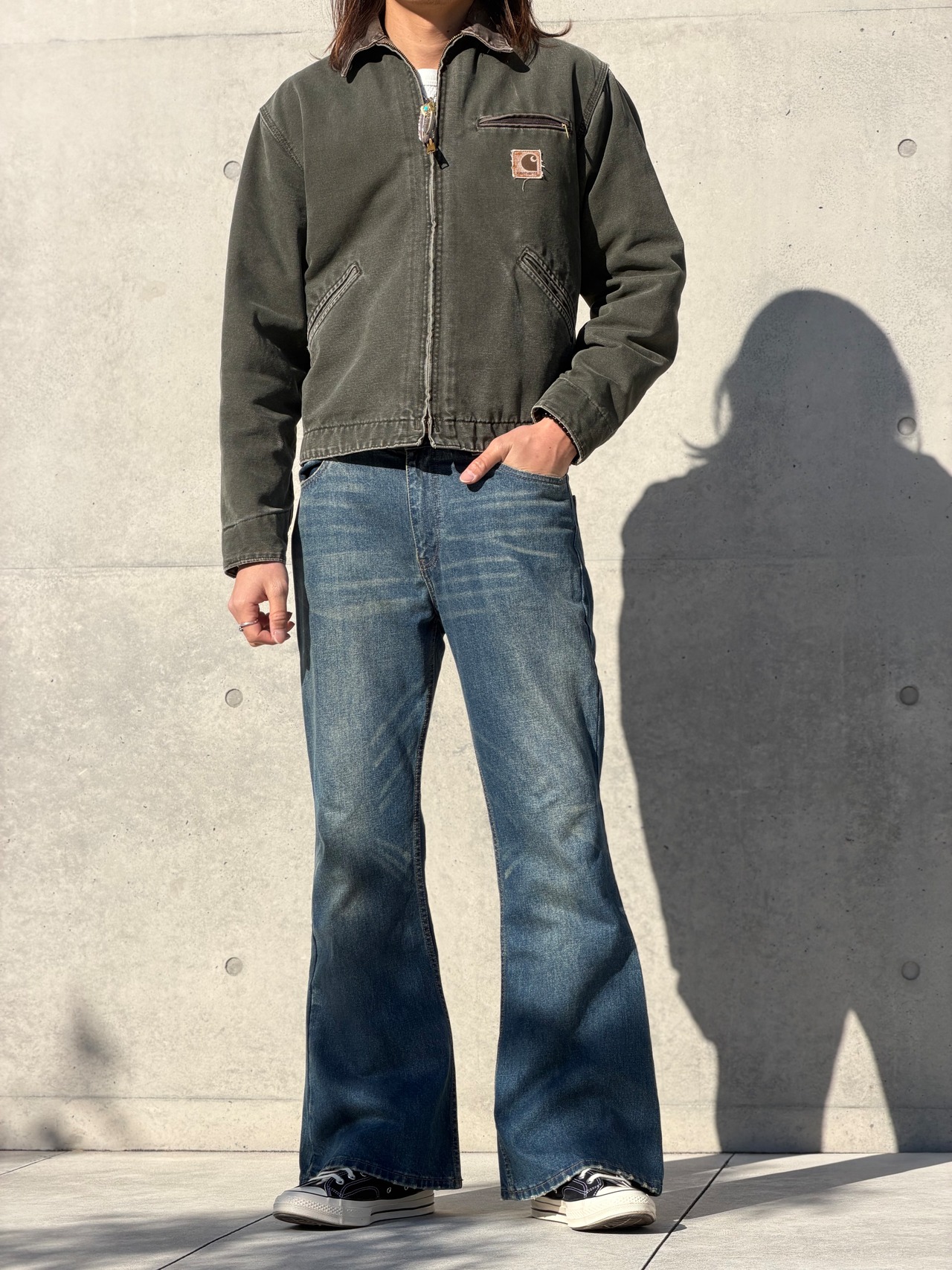 Washed Flare Denim