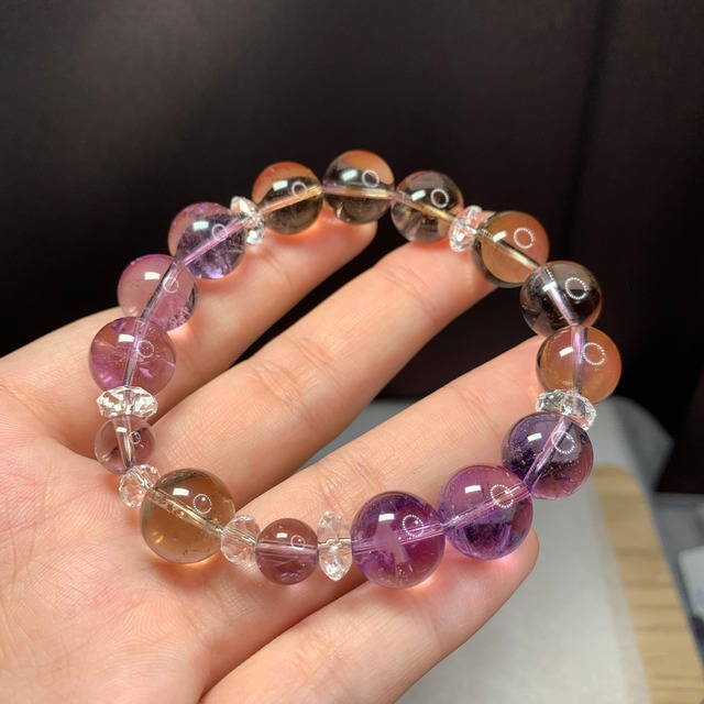 no2アメジスト・アメトリン・シトリン★グラデーションブレスレット