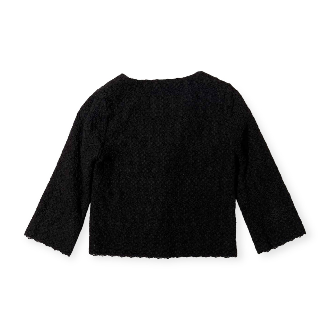 Jewel Changes ジュエルチェンジズ ユナイテッドアローズ レース ノーカラー ジャケット 36 /ブラック/レディース