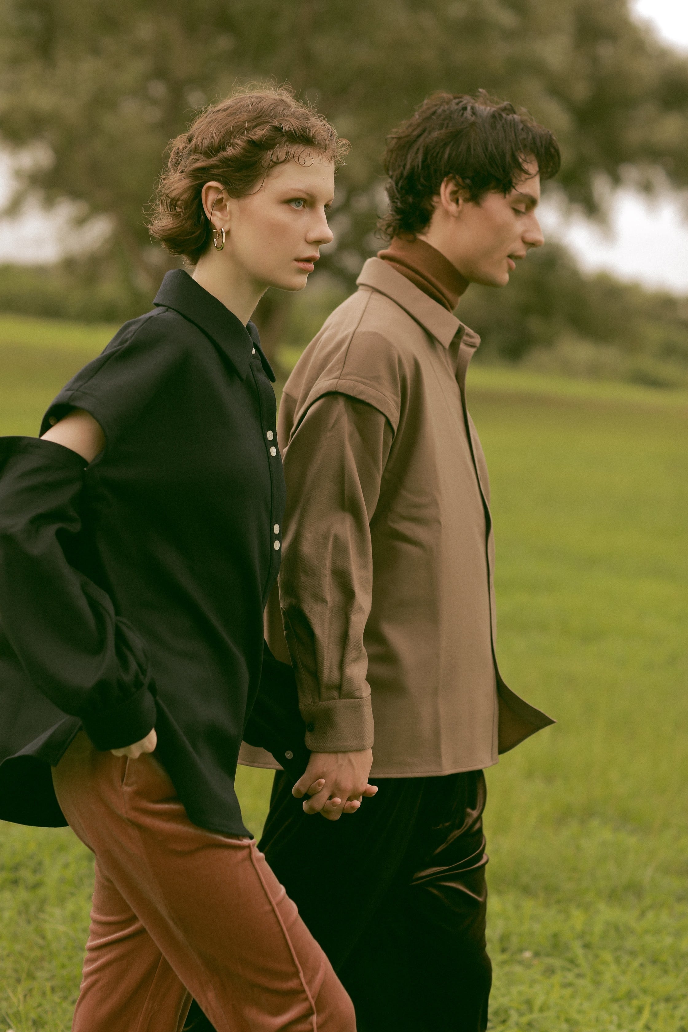 オープンショルダーウールシャツ（レディース） | ALIN