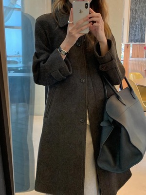 (予約) verveine / Luce wool twill melange coat / 2color