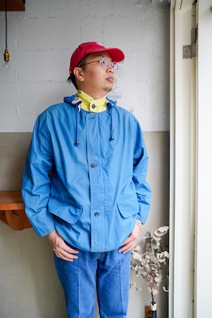 【1980s】"Yves Saint-Laurent" Cotton 100% Hooded Sports JKT / 6-365