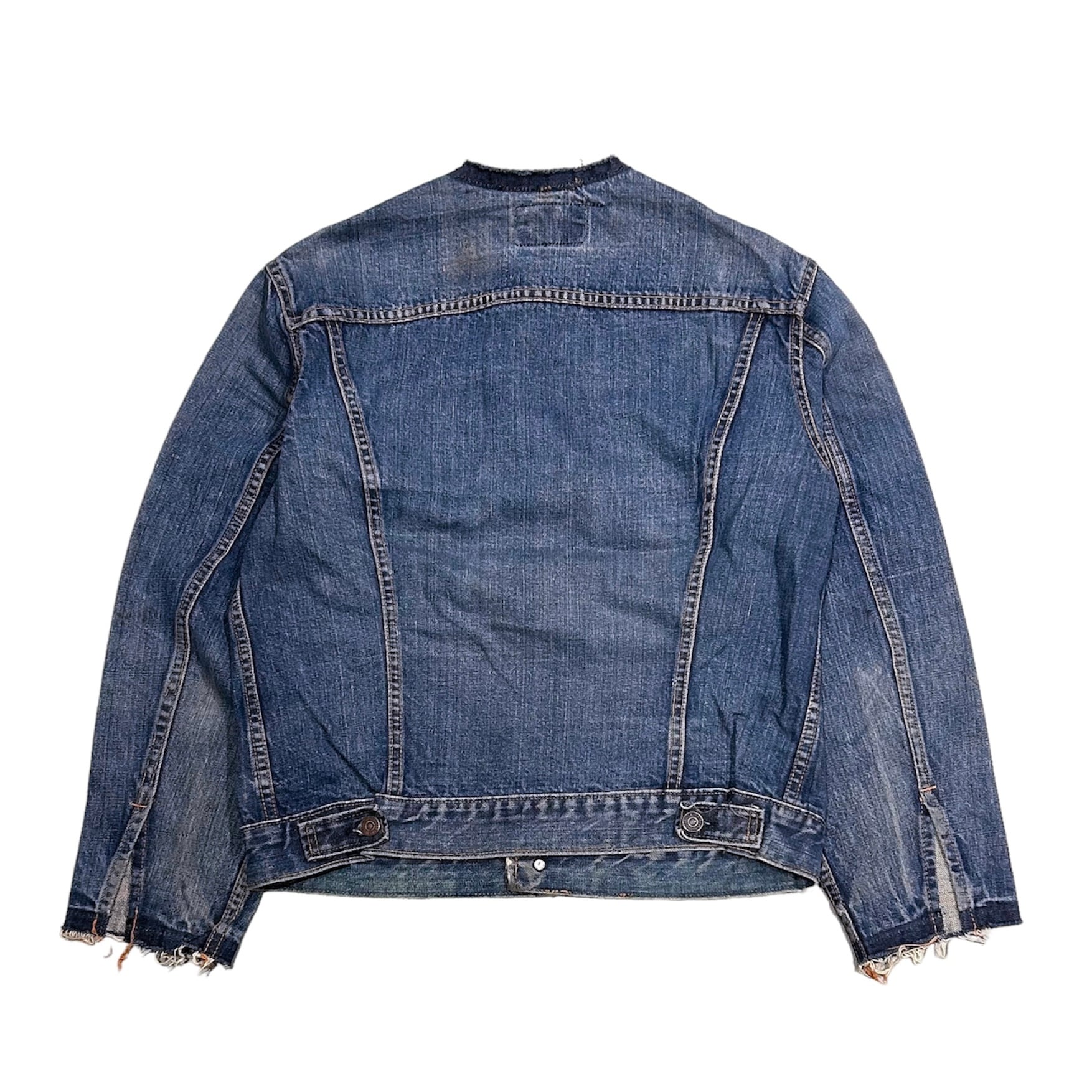 60-70's Levi's 70505 BigE Cut Off Denim Jacket 42 / リーバイス ビッグE デニムジャケット  カットオフ ノーカラー ブルゾン インディゴ Gジャン 古着 ヴィンテージ