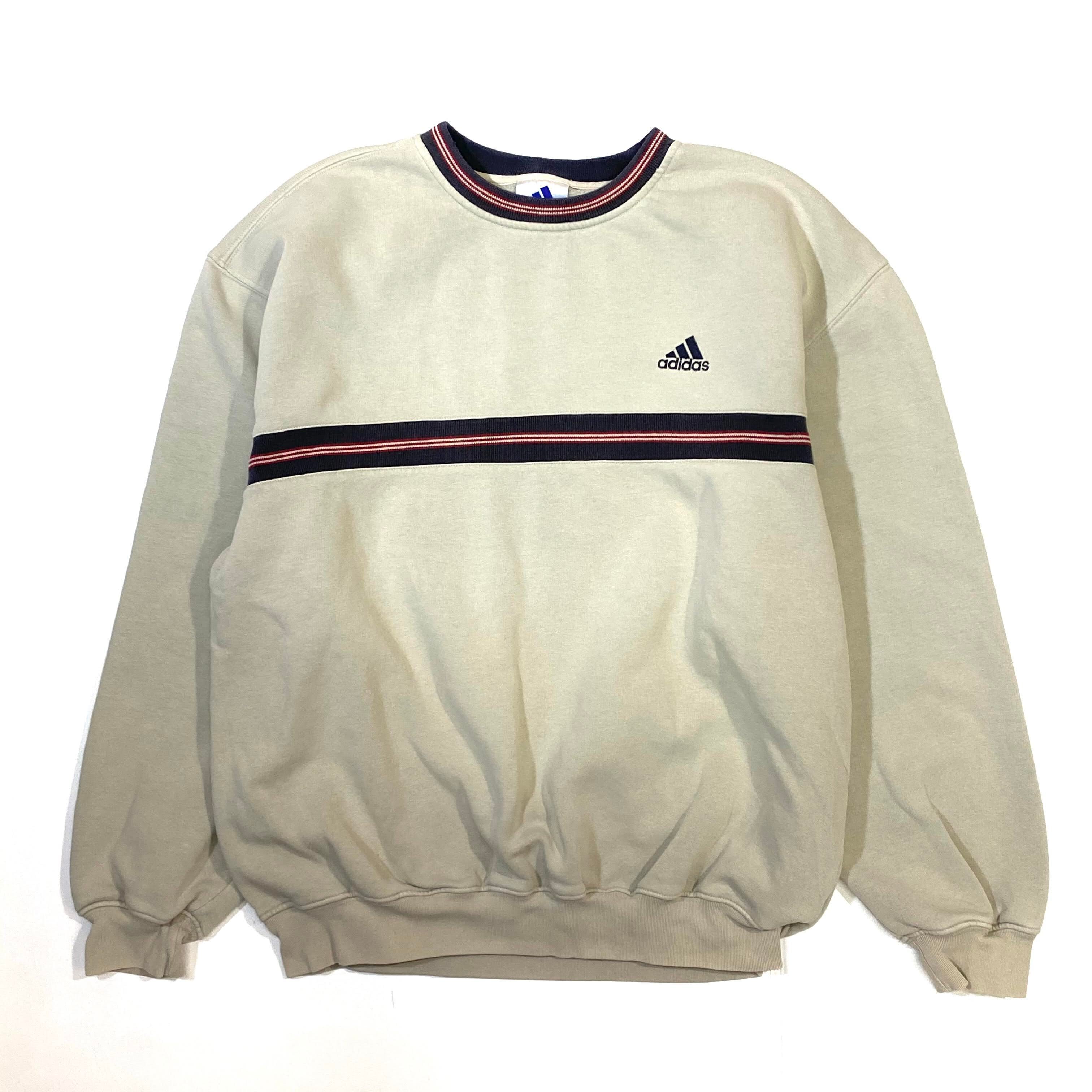 トルコ製 adidas アディダス スウェット トレーナー ベージュ メンズXL