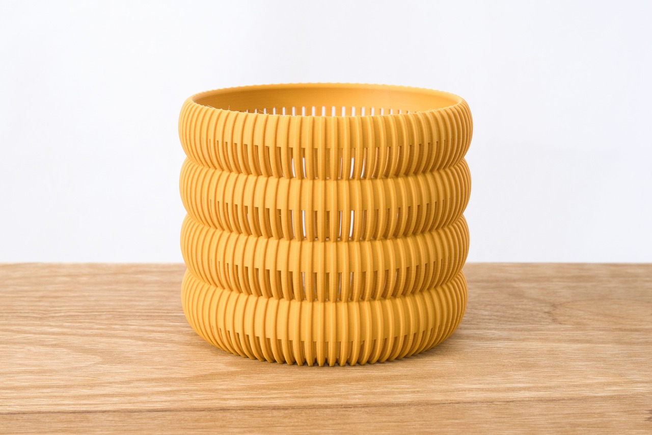 ぷくぷく鉢(4号サイズ)｜パンプキンイエロー