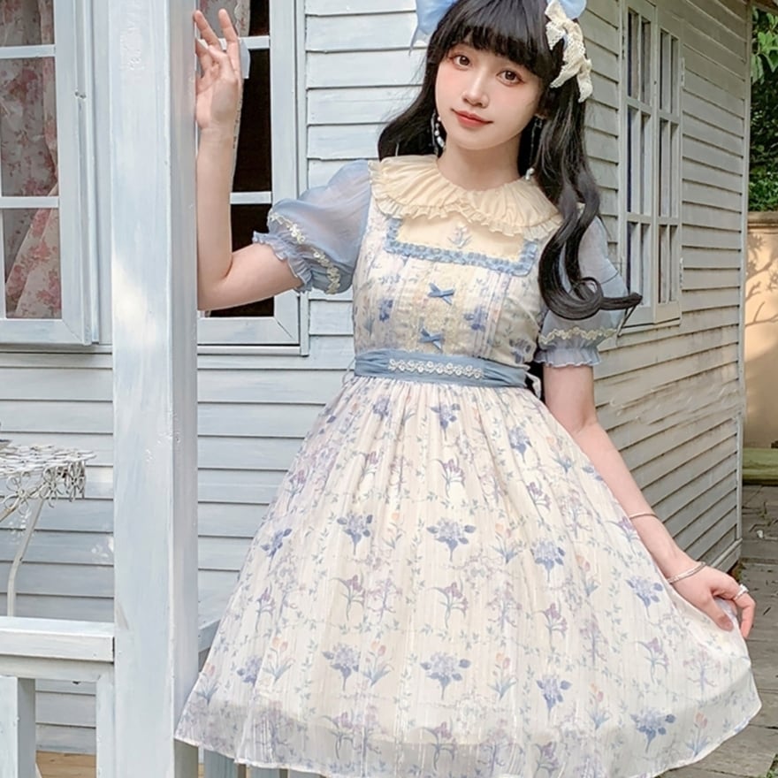 オリジナル lolita きど 甘系 ロリータ ワンピース フルセット L161＃ 