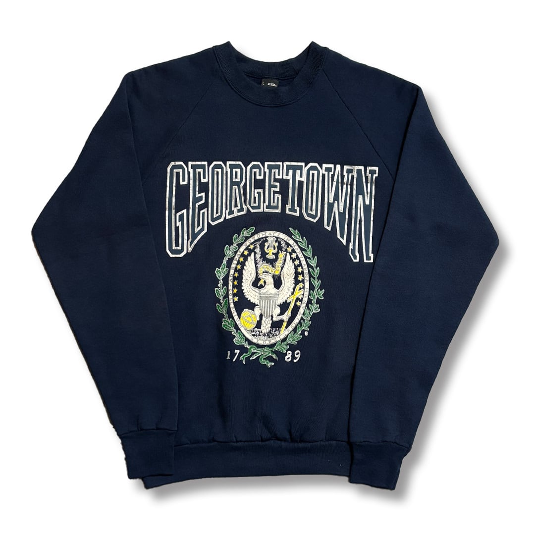 Georgetown University Printed Raglan Sweatshirt. SCREEN STARS