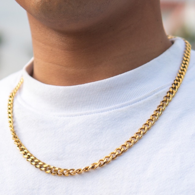 Miami Chain Link Necklace 【7.6mm/GOLD】