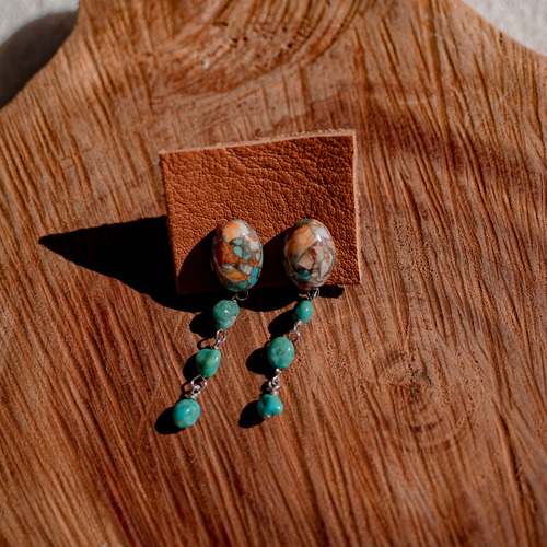 oyster copper turquoise pierce