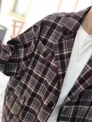 チェック　テーラードジャケット　AJ33167-3175