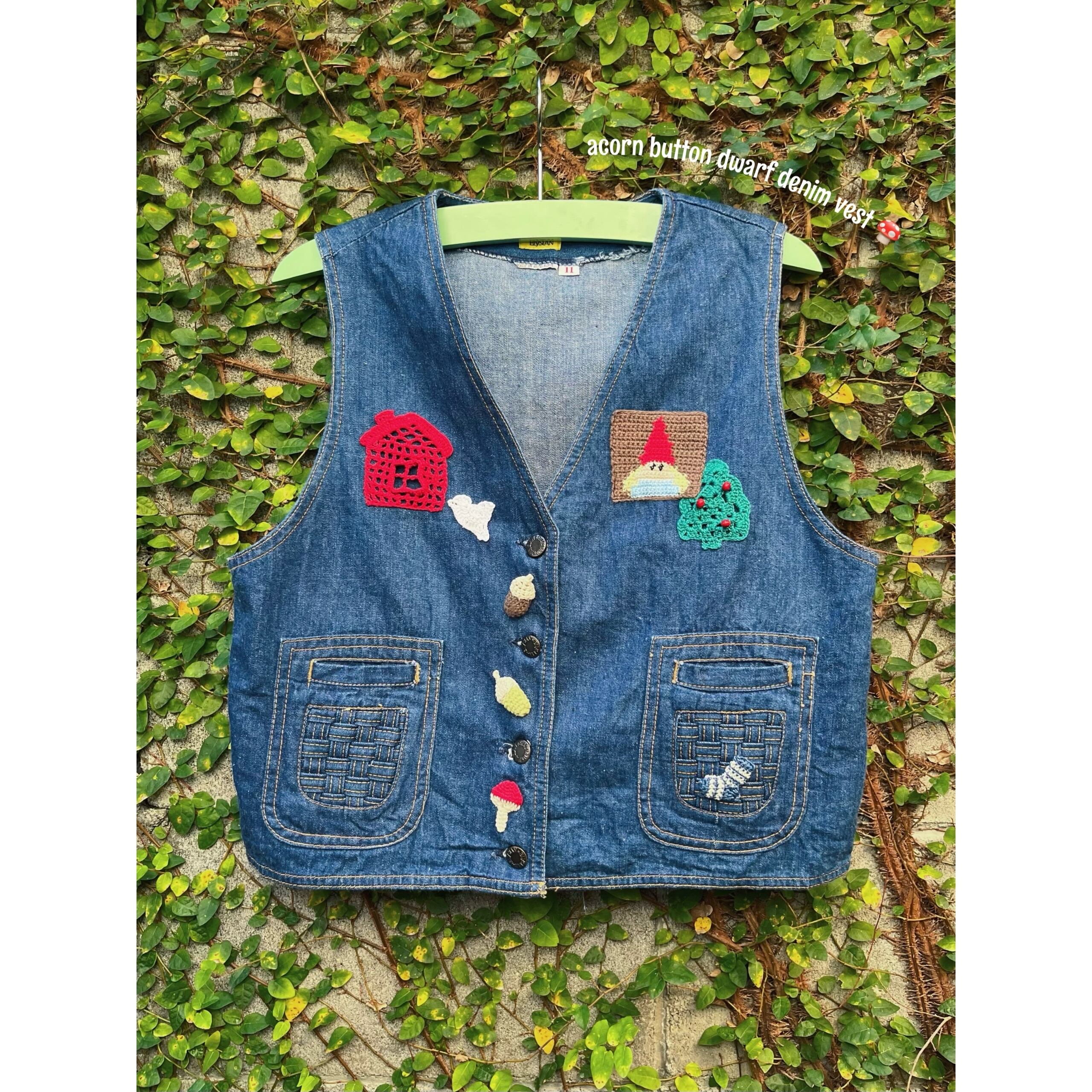 remake ✂︎ acorn button denim vest