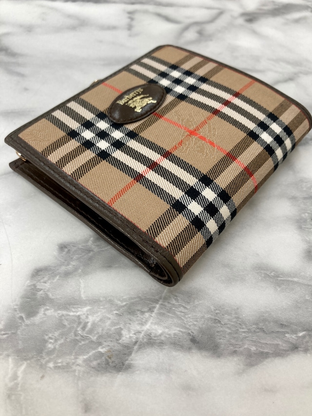 Burberry バーバリー クラシックチェック ロゴ ミニ財布 財布 ベージュ vintage ヴィンテージ オールド fkzfzd