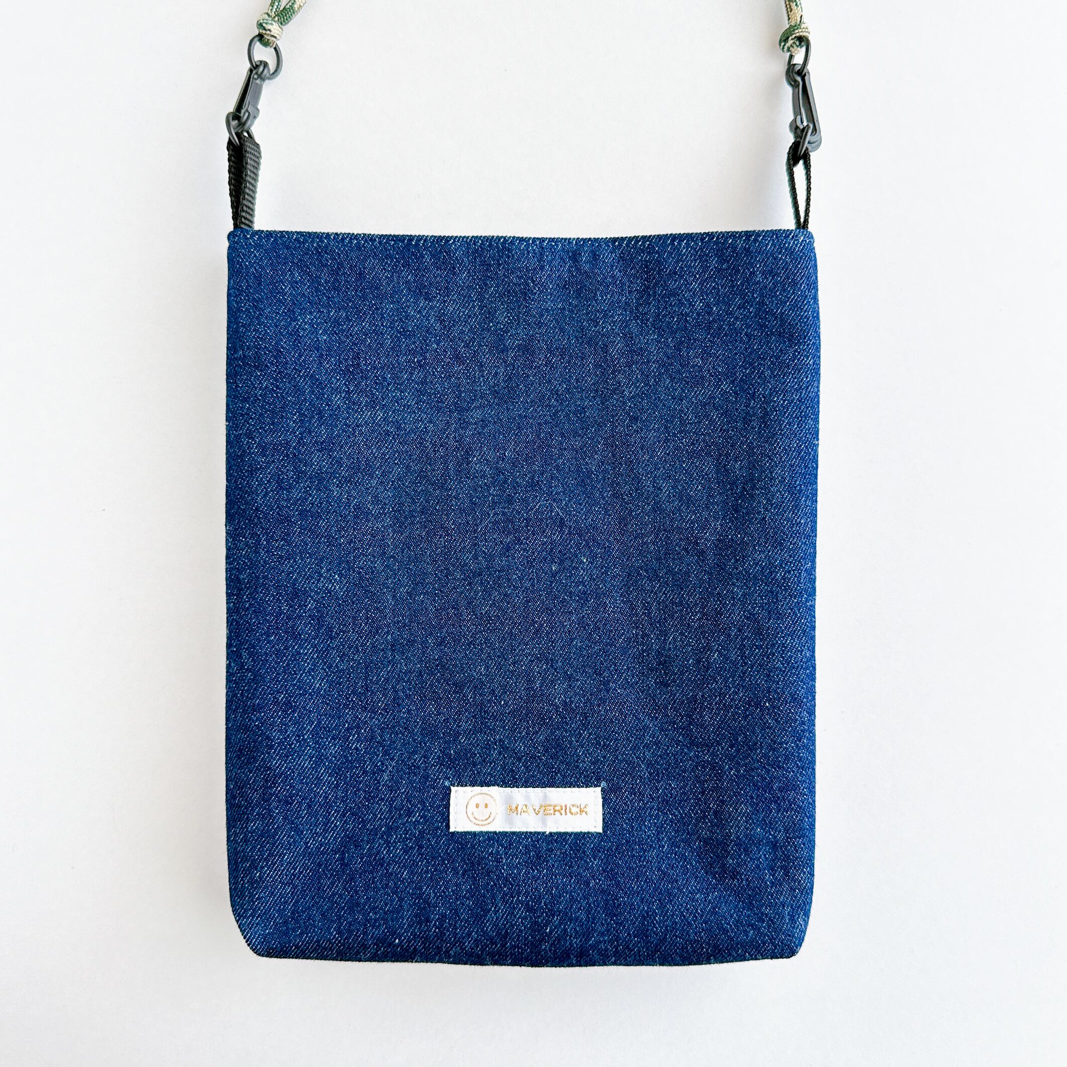 畳縁和柄デニムスマホポシェット｜サコッシュ｜メンズショルダーバッグ