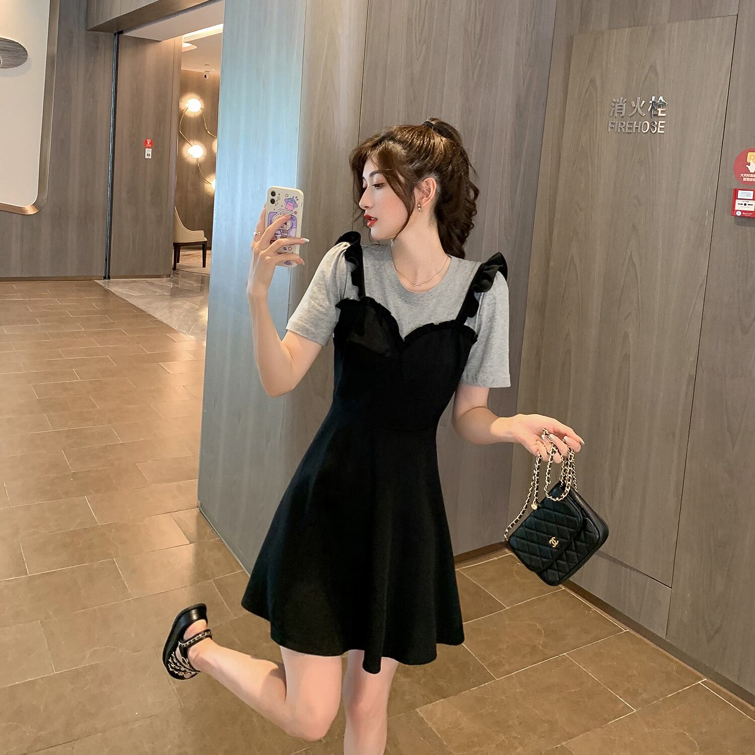 ドレス サマースタンダードスタイル薄手Aラインスカート レトロ 夏物 6Du_Shop_Women99506167518