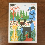 フィンランド ヘルシンキ　かわいいイラストのポストカード（原野）/ Kehvola Design Greeting Card by Timo Manttari