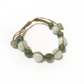 ラクラク脱着！！翡翠バイカラーブレスレット A貨翡翠 himo_bracelet1