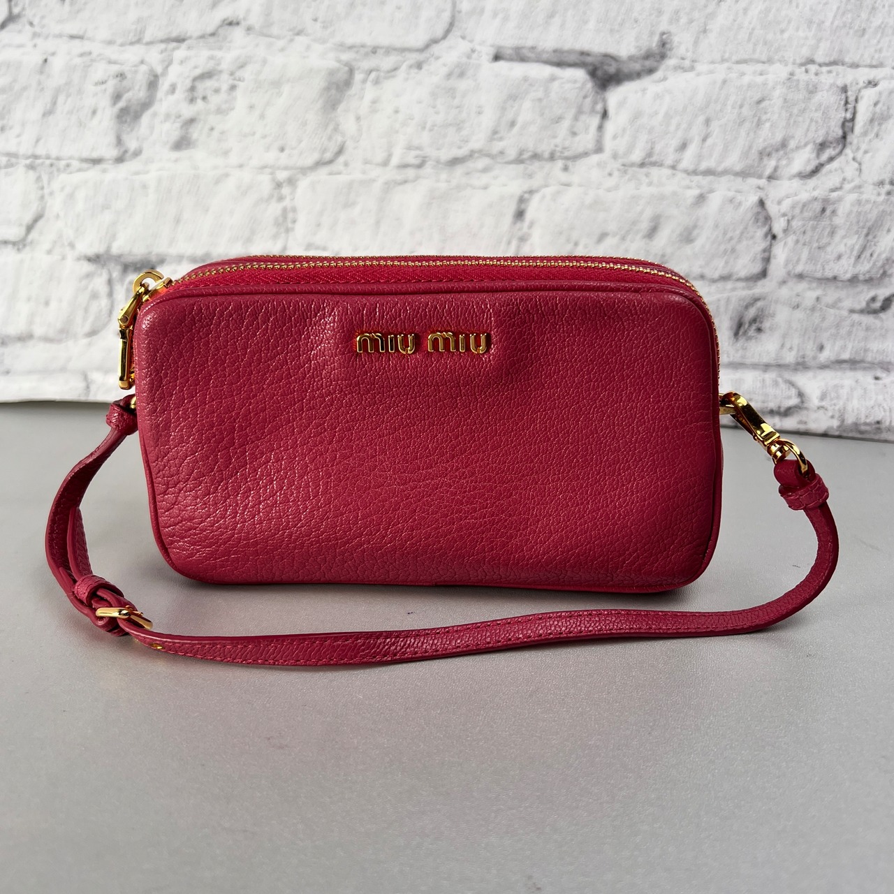 MIU MIU ミュウミュウ マドラス レザー ハンドバッグ A-13346