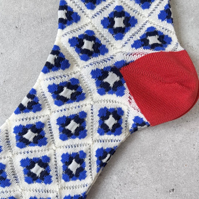 TRICOTÉ /【23-25cm】sheer mosaic tile pattern socks TR61SO013