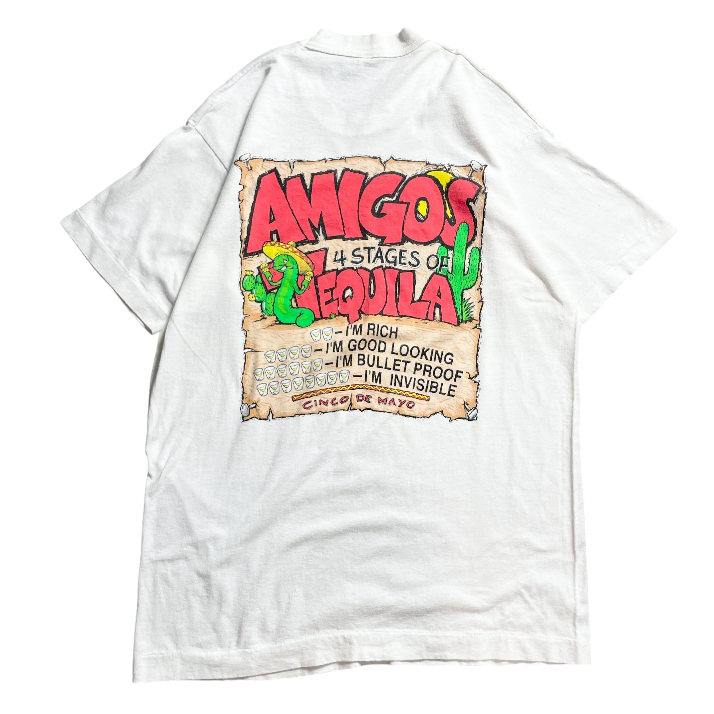 90s USA製 テキーラ ショット ジョーク お酒vintage Tシャツ