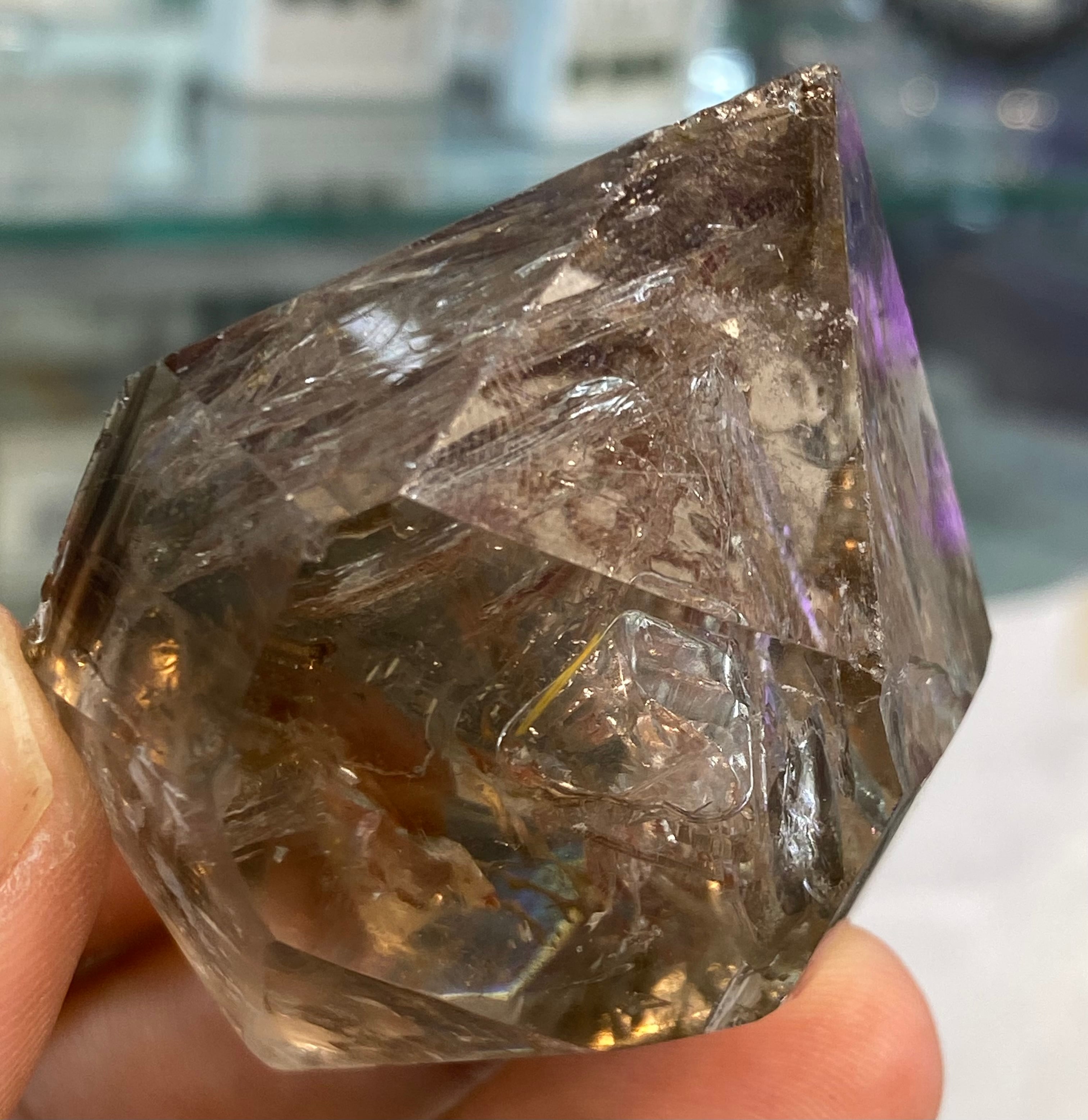 水入りモンドクォーツ タンザニアマスタークリスタル 虹入り！激レア