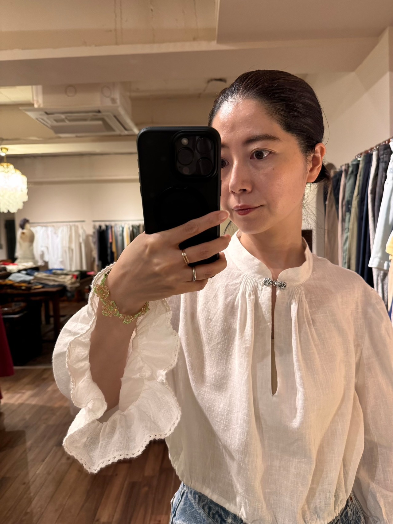 Angelika MODEN 西ドイツ製 メタルフック ディンドルブラウス