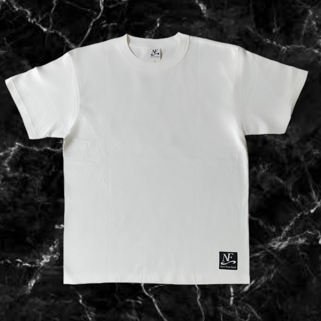 【New Free Style】　ヘビーウェイトTシャツ　WHITE BODY／BLACK PRINT