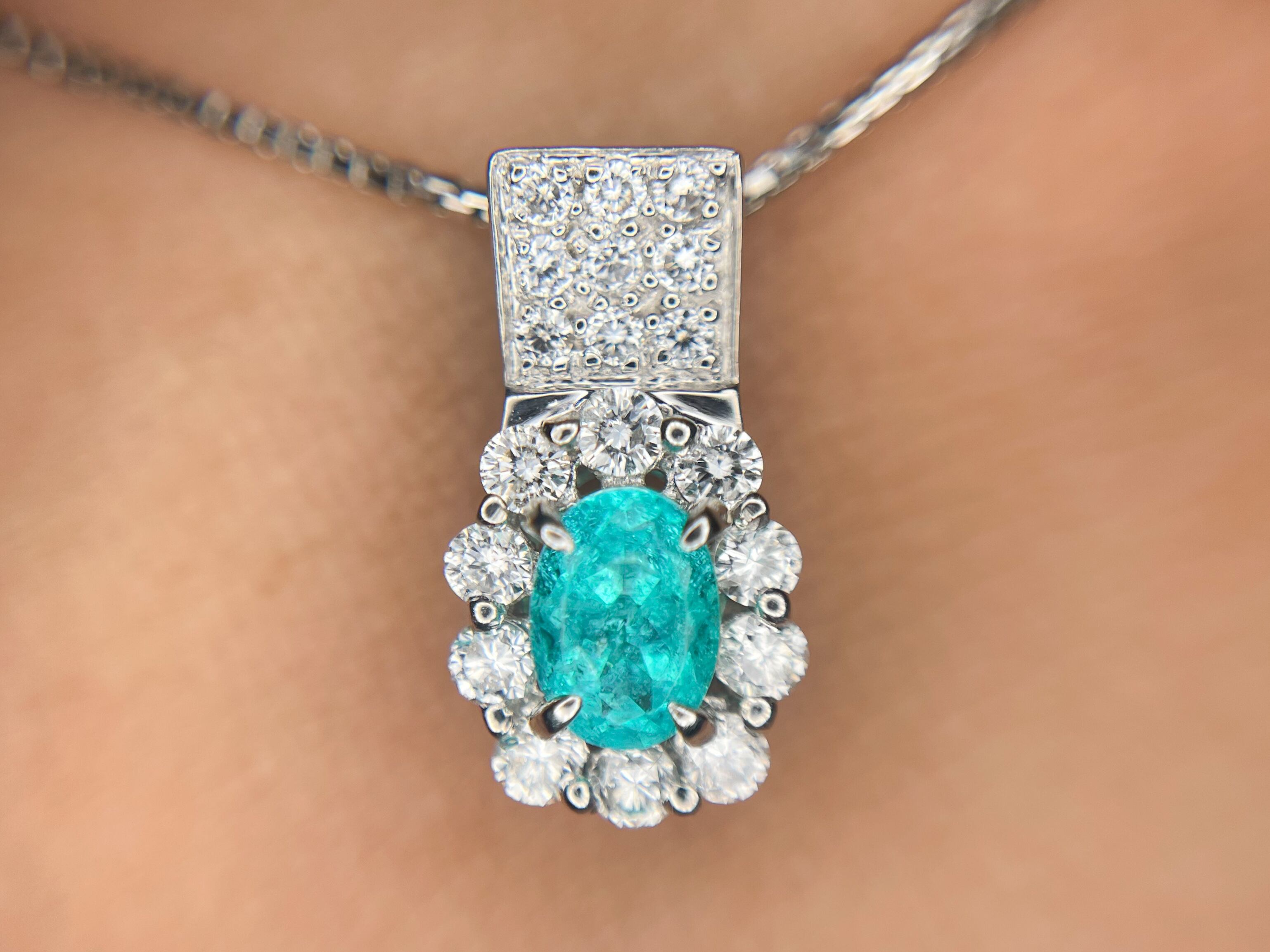 美品！パライバトルマリン　ネックレス パライバトルマリンネックレス - CAHiER